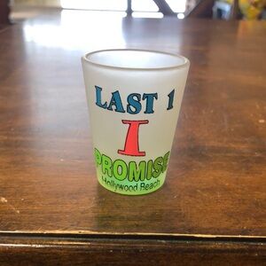 Frosted Shot Glass with Green Base